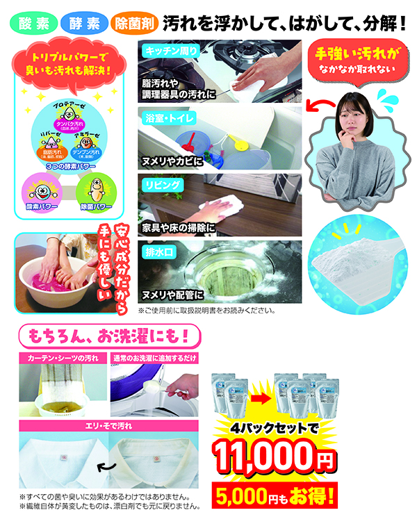 トリプルパワーマルチ洗浄剤4パック